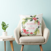 Winter Floral Waterverf Wreath | Weddenschap Kussen (Stoel)