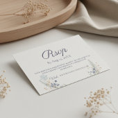 Winter Floral Wedding RSVP Card