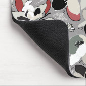 Winter Florals Grey Black Muismat (Hoek)