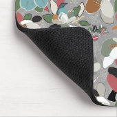 Winter Florals Grey Black Muismat (Hoek)