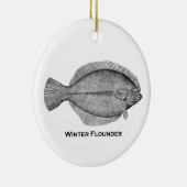 Winter Flounder Keramisch Ornament (Rechts)