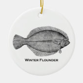 Winter Flounder Keramisch Ornament (Voorkant)