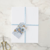 Winter Flowers en Butterflies Merry Kerstmis Cadeaulabel (Met Touw)