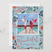 Winter Flowers Feestdagenkaart (Voorkant)