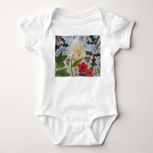 Winter Flowers & Holly Romper (Voorkant)