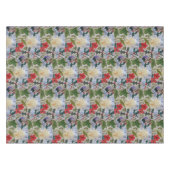 Winter Flowers & Holly Tafelkleed (Voorkant (Horizontaal))