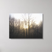 Winter Fog Sunrise Natuur Foto Canvas Afdruk (Voorkant)