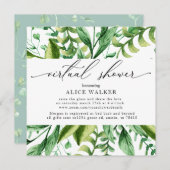 Winter Foliage douche virtuelle Invitation (Devant / Derrière)