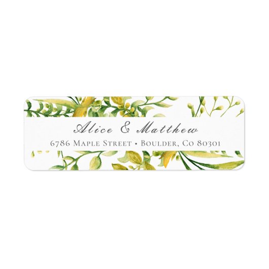 Winter Foliage retour adres label (Voorkant)