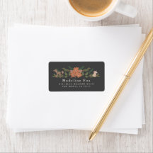 Winter Foliage Woodland Animal Navy Retouradres