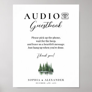 Winter Forest Audio Trouwgastenboek Poster
