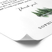 Winter Forest Audio Wedding Guestbook Poster (Coin)