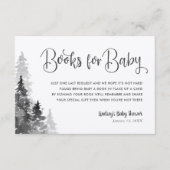Winter Forest Baby shower Book Request Card Informatiekaartje (Voorkant)