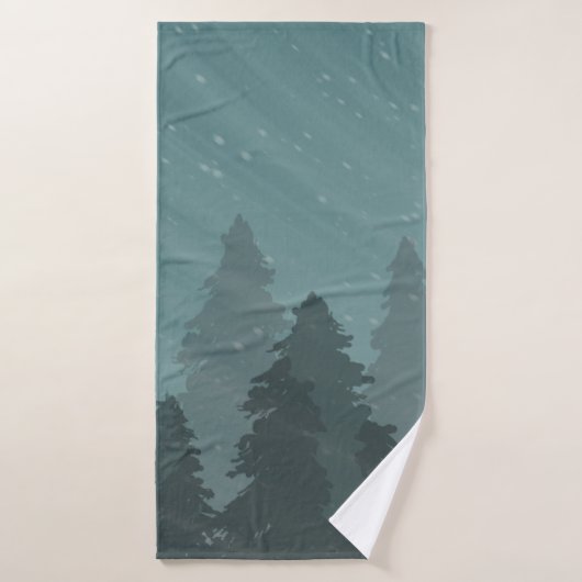 Winter Forest Bath Towel Badhanddoek (Badhanddoek)