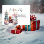 Winter Forest Beren Boeken voor Baby Informatiekaartje
