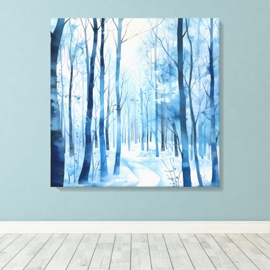 Winter Forest Canvas Kunst (Insitu (Houten vloer))