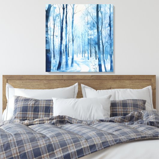 Winter Forest Canvas Kunst (Insitu (Slaapkamer))