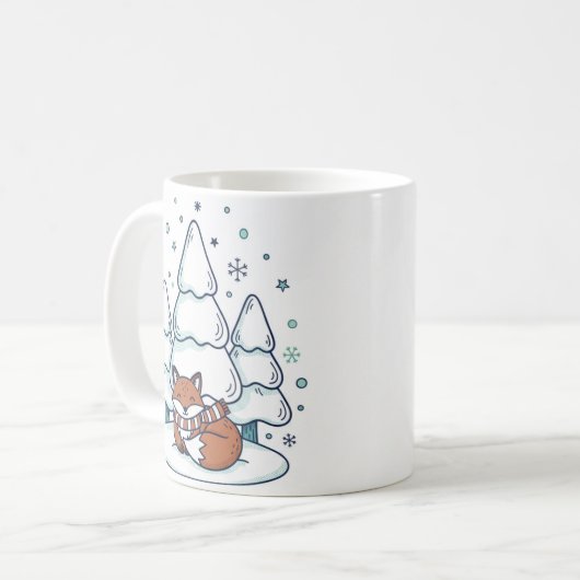 Winter Forest Ceramic Mug (11oz) (Devant gauche)