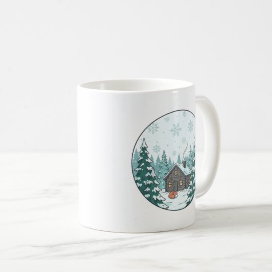 Winter Forest Ceramic Mug (11oz) (Devant droit)