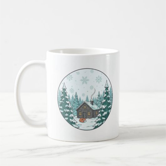 Winter Forest Ceramic Mug (11oz) Koffiemok (Links)