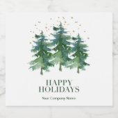 Winter Forest Company Bière de vacances Étiquette  (Étiquettes simples)