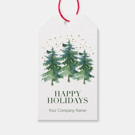 Winter Forest Company Holiday Cadeaulabel (Voorkant)