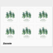 Winter Forest Company Holiday Square Sticker (Vel)