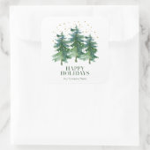 Winter Forest Company Holiday Square Sticker (Tas)