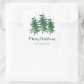 Winter Forest Company Vierkante Sticker (Tas)