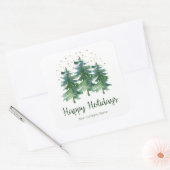 Winter Forest Company Vierkante Sticker (Envelop)