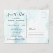 Winter Forest en deers Save the Date briefkaart (Achterkant)