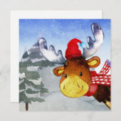 Winter Forest Friends Deer Illustration (Voorkant / Achterkant)