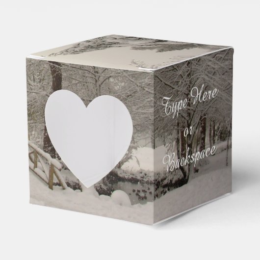Winter Forest Gift Box Personalized Holiday Boxes Bedankdoosjes (Voorkant Zijde)