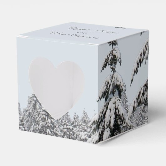 Winter Forest Gift Box Personalized Holiday Boxes Bedankdoosjes (Voorkant Zijde)