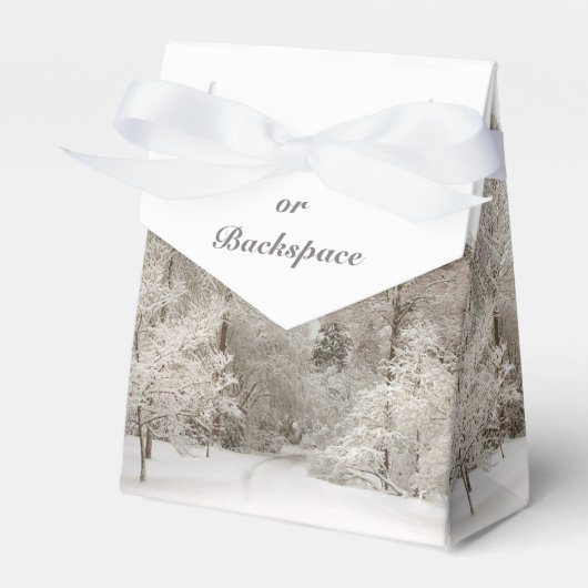 Winter Forest Gift Box Personalized Holiday Boxes Bedankdoosjes (Voorkant Zijde)