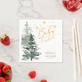 Winter Forest Gold Het is koud buiten Baby shower Servet (Insitu)