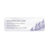 Winter Forest Lavender Return Label (Voorkant)