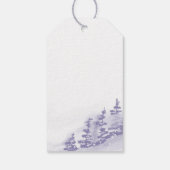 Winter Forest Lavender Wedding Favor Dank je Cadeaulabel (Achterkant)