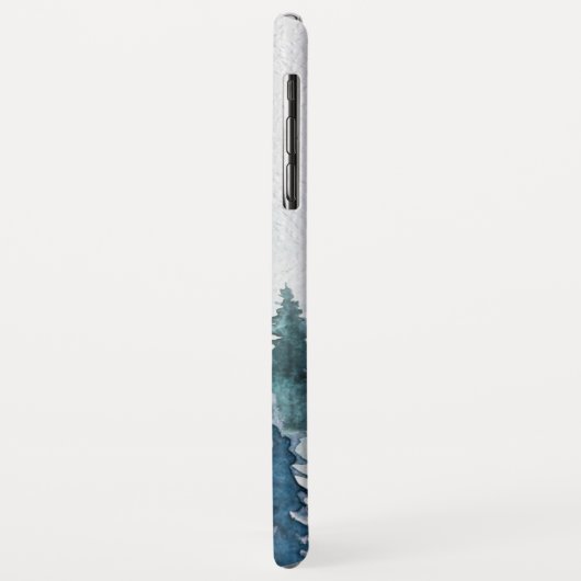 Winter Forest Moody Waterverf gepersonaliseerd Case-Mate iPhone Case (Achterkant/links)