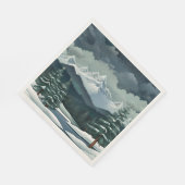 Winter Forest Mountain Scene Servet (Hoek)