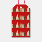 Winter Forest Neutral Landschap Foto Kerstmis Cadeaulabel (Achterkant)