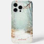 Winter Forest Painting, aangepaste naam Case-Mate iPhone Case (Achterkant)