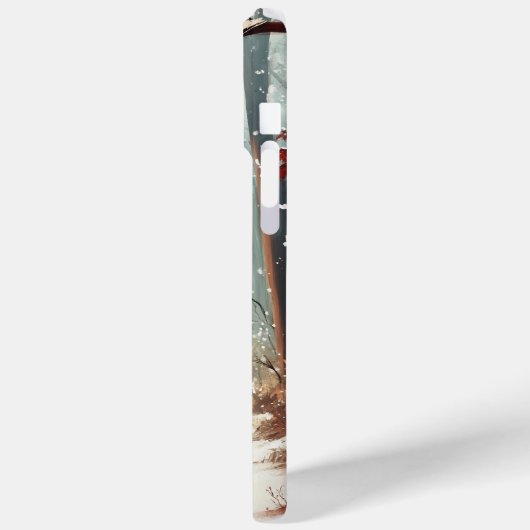Winter Forest Painting, aangepaste naam Case-Mate iPhone Case (Achterkant / Links)