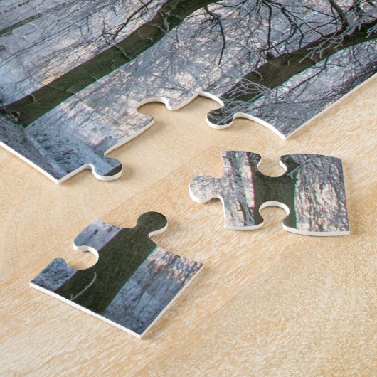 Winter Forest Path Walk, 252 stuks puzzel Legpuzzel (Zijkant)
