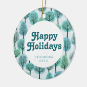 Winter Forest Pattern Keramisch Ornament (Links)