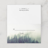 Winter Forest Pine Trees Elegant Chic Wedding (Buitenkant ongevouwen)
