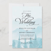 Winter Forest Pine Trees Mountain Wedding Kaart (Voorkant)