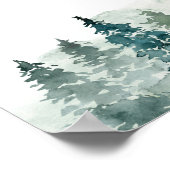 Winter Forest Pine Trees Welcome Wedding Sign Poster (Hoek)