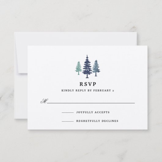 Winter Forest RSVP Card (Devant)