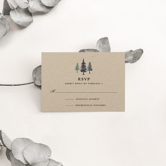 Winter Forest RSVP Card